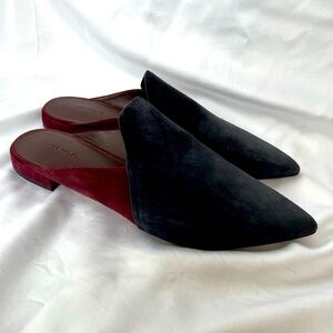 Vince Darby Suede Mule size 9 in Navy blue/ Bordeaux New